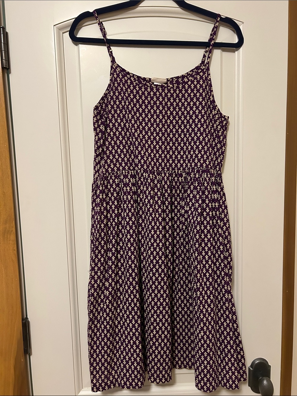 NATURAL LIFE Purple Floral-Print Spaghetti Strap Sundress
